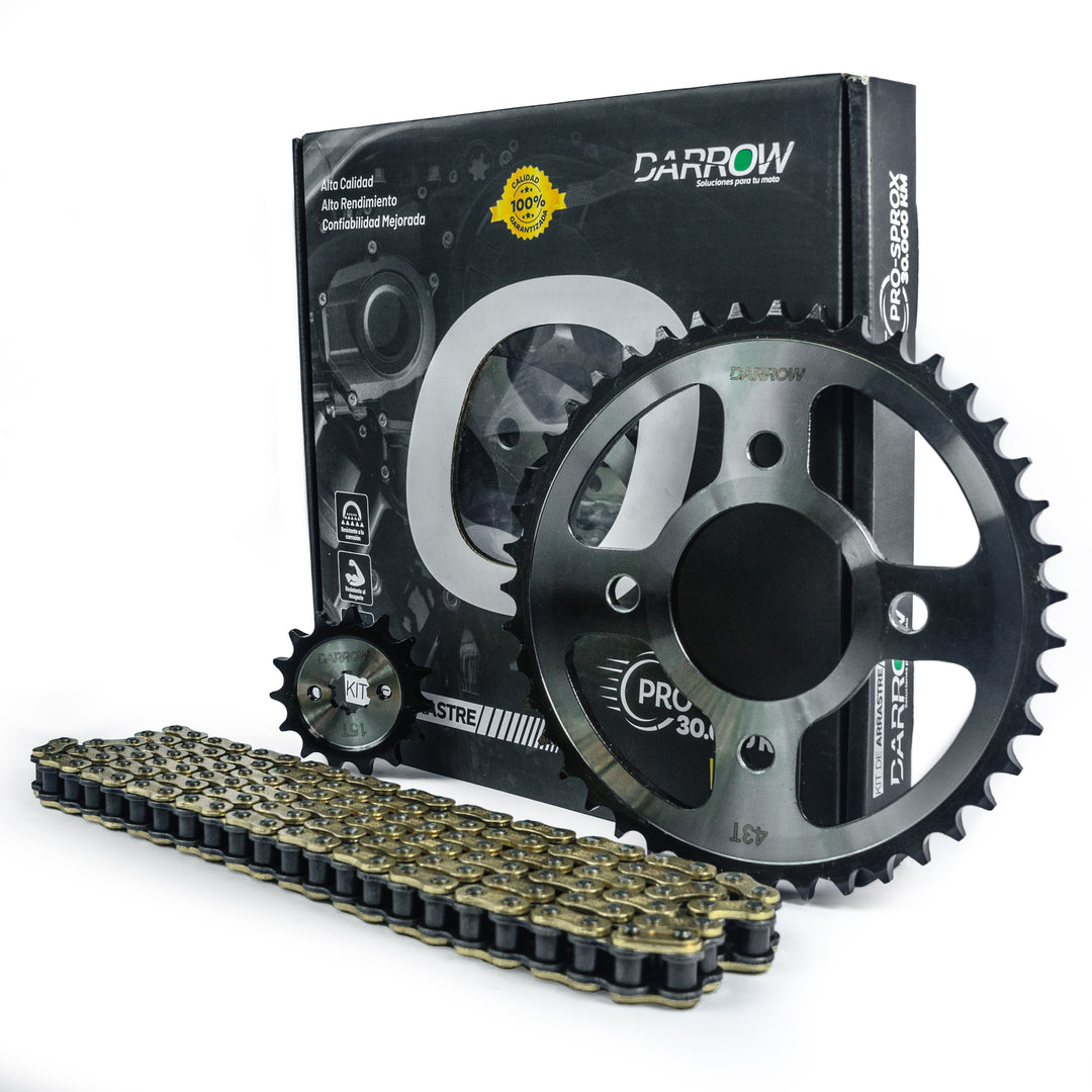 KIT ARRASTRE 15X43(4H) 428H PULSAR135 CADENA DORADA