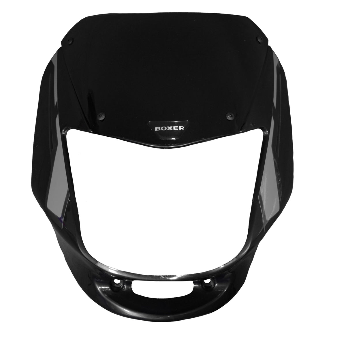 CARENAJE BOXER CON VISOR/CALCOMANIAS/EMBLEMA NEGRO/GRIS