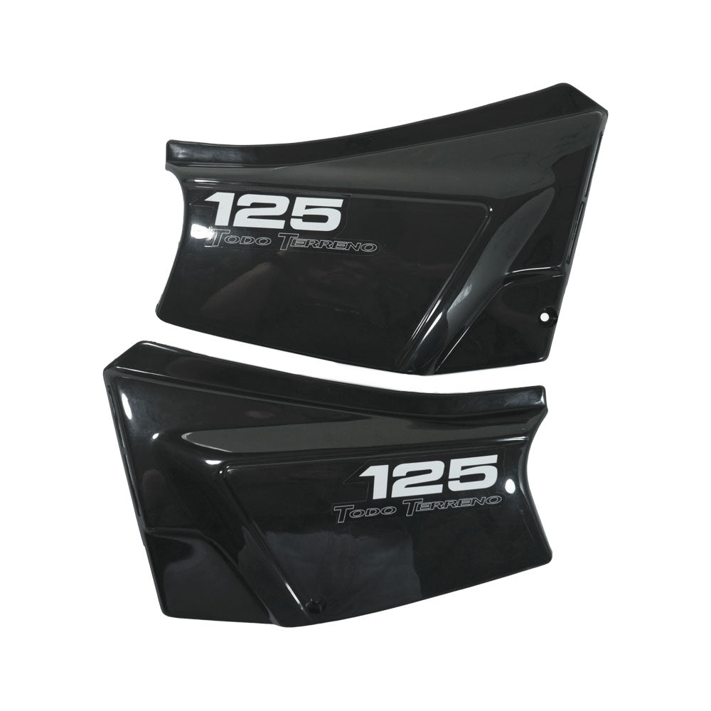 JUEGO TAPA LATERAL AKT-125TT/HONDA XL NEGRA