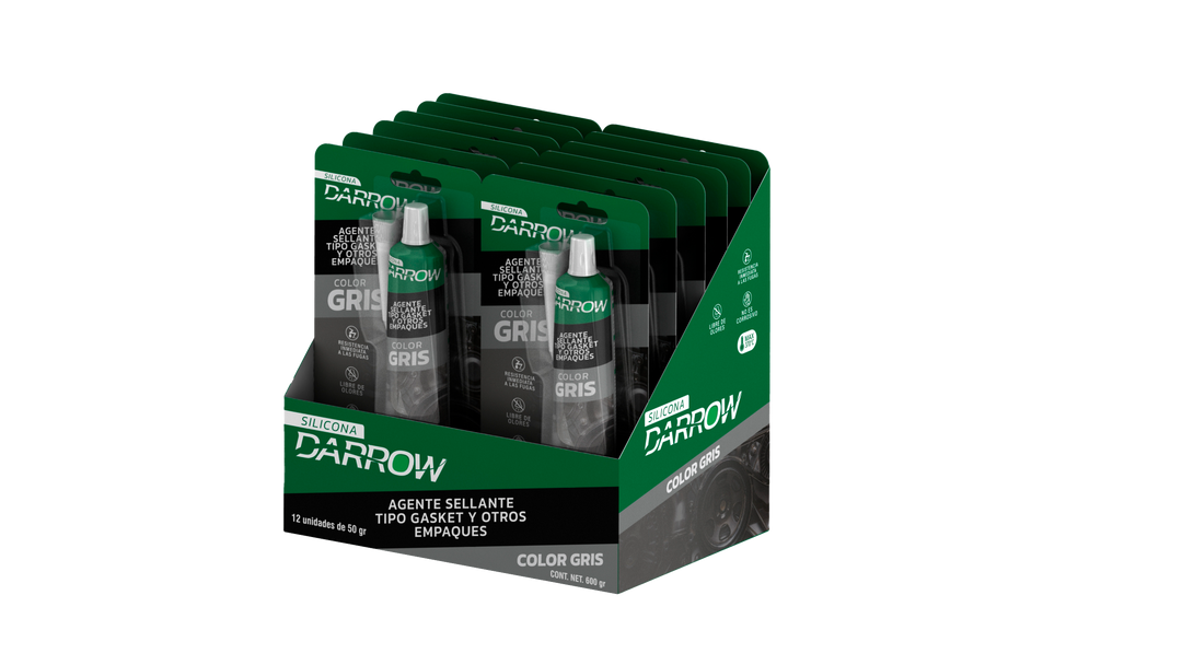 CAJA X 12 SILICONA AUTOMOTRIZ GRIS NEUTRA 50 GR